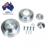 FORD FALCON MUSTANG CLEVELAND 302 351C PULLEY SET 2 GROOVE WATER PUMP CRANK & ALT - 4 BOLT  69 +